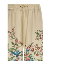 Flora and fauna printed trousers