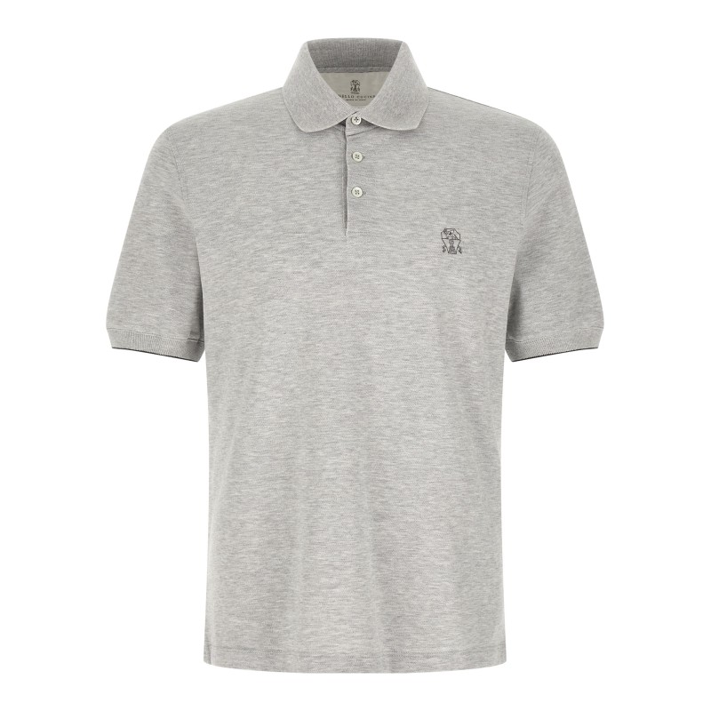 Logo piqué polo shirt