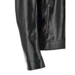 Lacquered leather blouson