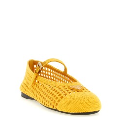 Crochet cotton ballet flats