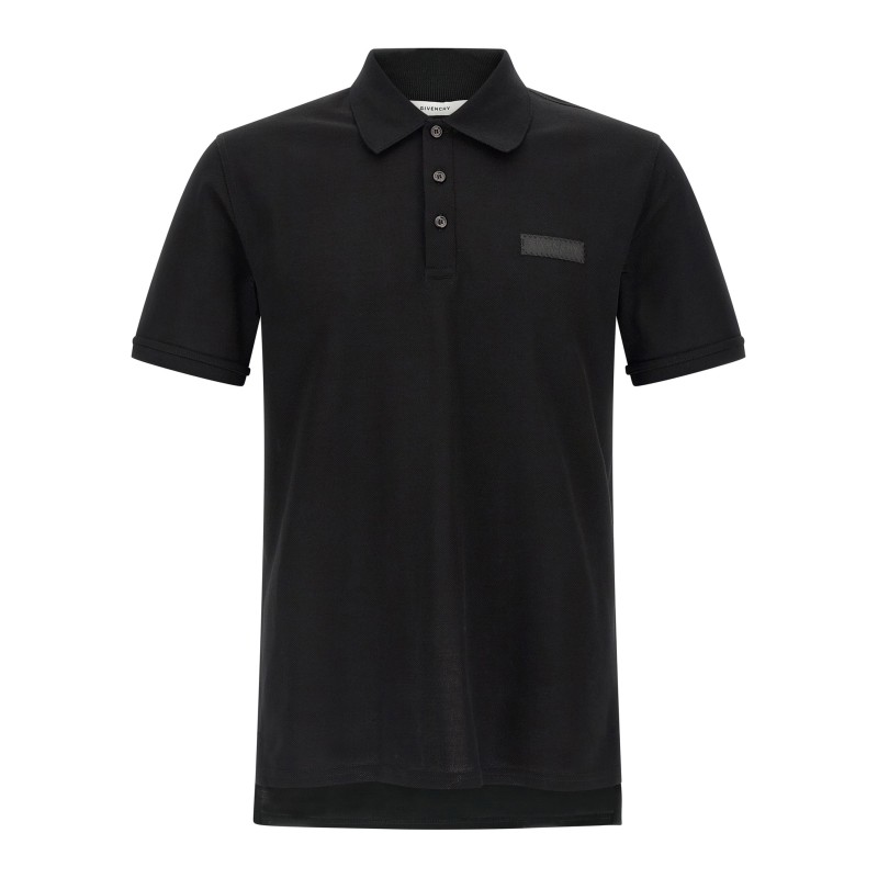 Logo patch polo shirt