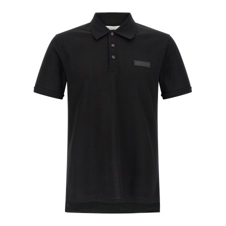 Logo patch polo shirt