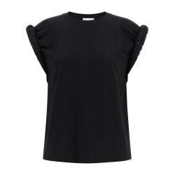 Curled sleeve t-shirt