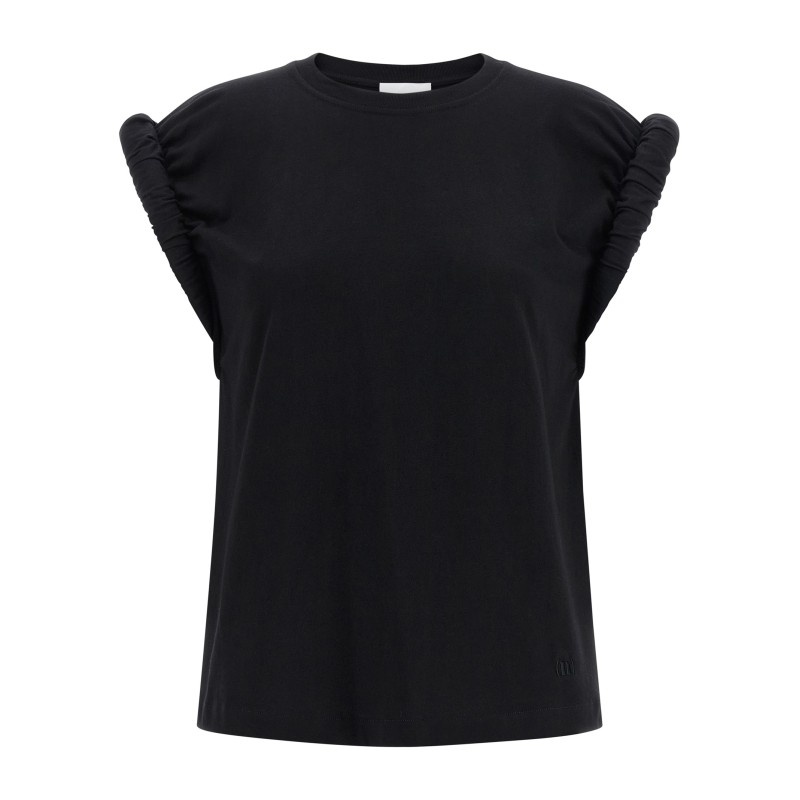 Curled sleeve t-shirt