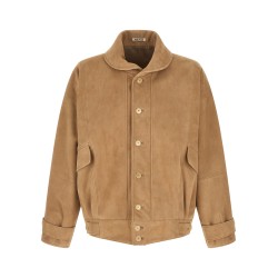 Full grain leather blouson
