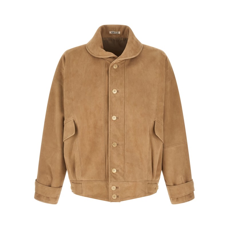 Full grain leather blouson