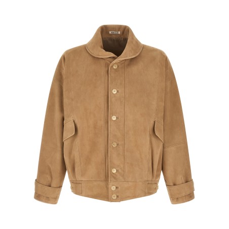Full grain leather blouson