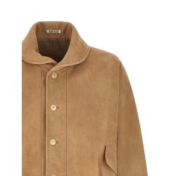 Full grain leather blouson