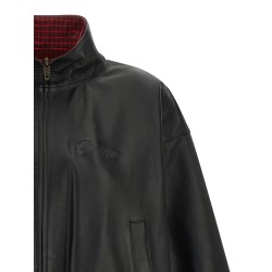 Reversible leather jacket