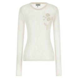 Pointelle cotton sweater