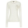 Pointelle cotton sweater