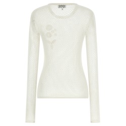 Pointelle cotton sweater