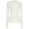 Pointelle cotton sweater