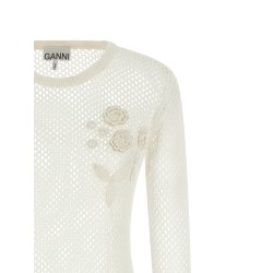 Pointelle cotton sweater