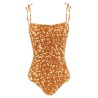 One-piece swimsuit off the shoulder