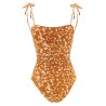 One-piece swimsuit off the shoulder