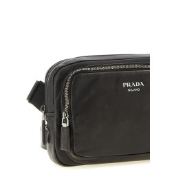 Aged nappa leather crossbody bag