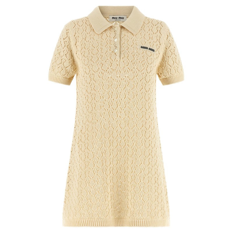 Openwork cotton dress