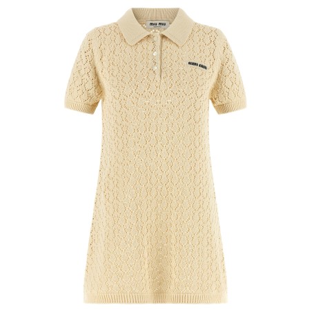 Openwork cotton dress