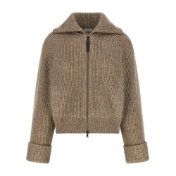 'Shiny Zipper Pull' cardigan