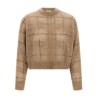 Sequin check sweater