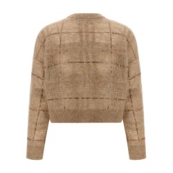Sequin check sweater