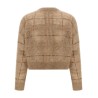 Sequin check sweater