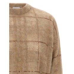 Sequin check sweater