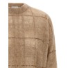 Sequin check sweater