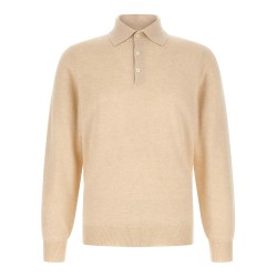 Cashmere knit polo shirt