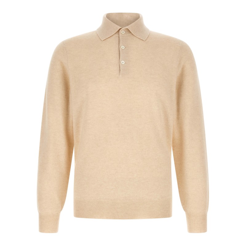 Cashmere knit polo shirt