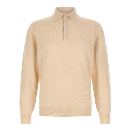 Cashmere knit polo shirt