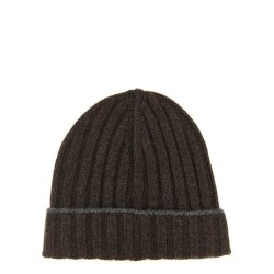 Cashmere turn-up beanie