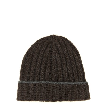Cashmere turn-up beanie