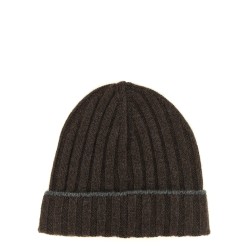Cashmere turn-up beanie