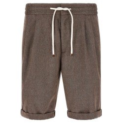 Linen and wool bermuda shorts