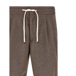 Linen and wool bermuda shorts