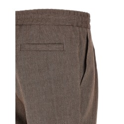 Linen and wool bermuda shorts