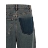 Back-to-back construction jeans