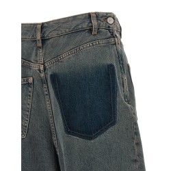Back-to-back construction jeans
