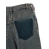 Back-to-back construction jeans