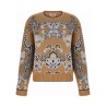 Jacquard wool blend sweater