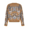 Jacquard wool blend sweater