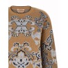 Jacquard wool blend sweater
