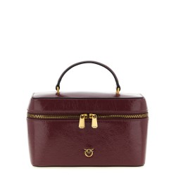 Crumpled effect leather handbag