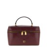 Crumpled effect leather handbag