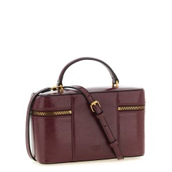 Crumpled effect leather handbag
