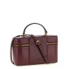 Crumpled effect leather handbag
