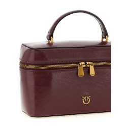 Crumpled effect leather handbag
