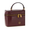 Crumpled effect leather handbag